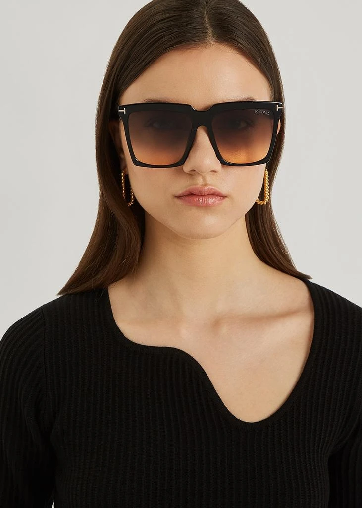 Tom Ford Sabrina black square-frame sunglasses 4