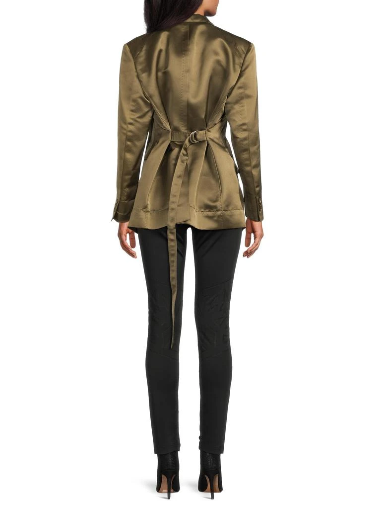 Salvatore Ferragamo Notch-Lapel Silk Blazer 2