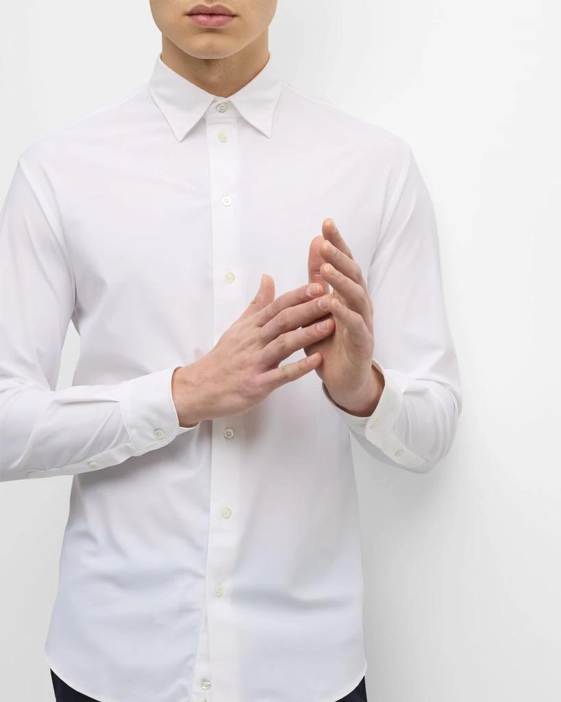 Emporio Armani Men's Slim Fit Nylon-Stretch Sport Shirt 5