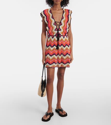 ANNA KOSTUROVA Melissa cotton crochet minidress