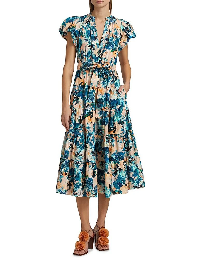Ulla Johnson Ottilie Floral Cotton Midi-Dress 3