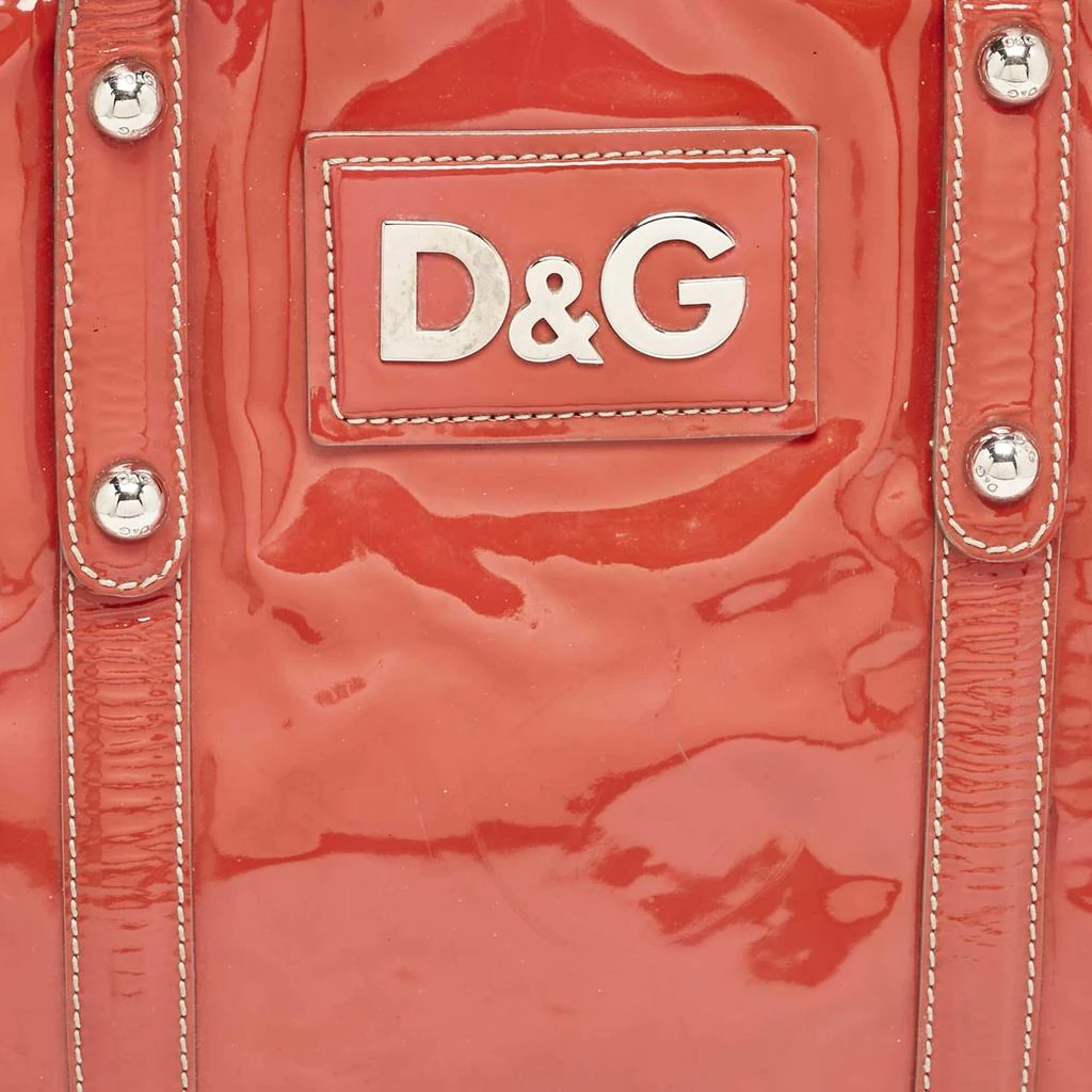 Dolce & Gabbana D&G Red Patent Leather Estelle Tote 5
