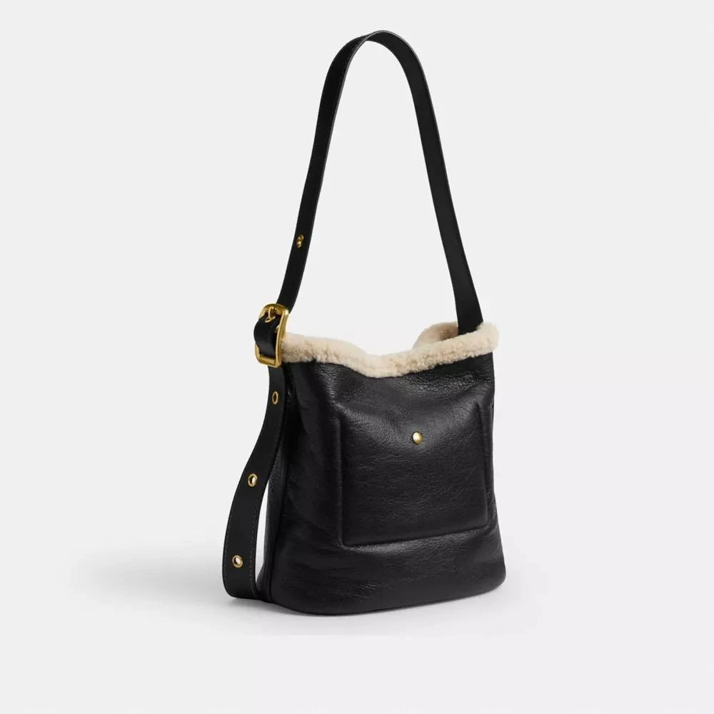 Coach Bleecker Bucket Bag In Shearling 5