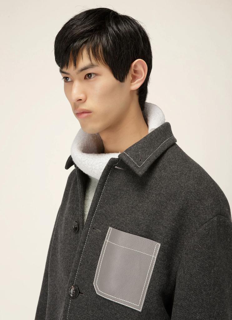 Bally Leather Pocket Coat