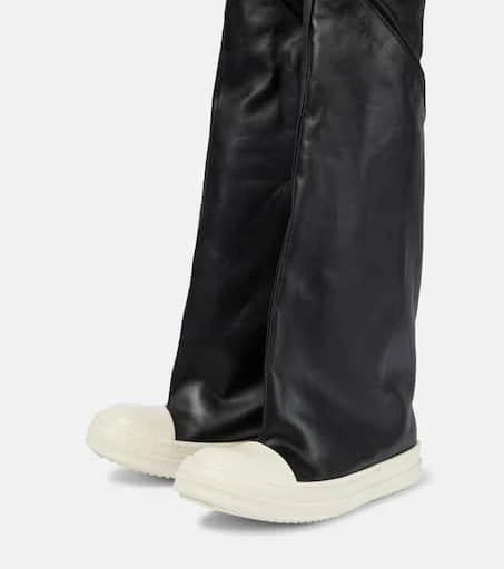 Rick Owens Oblique leather over-the-knee boots 5