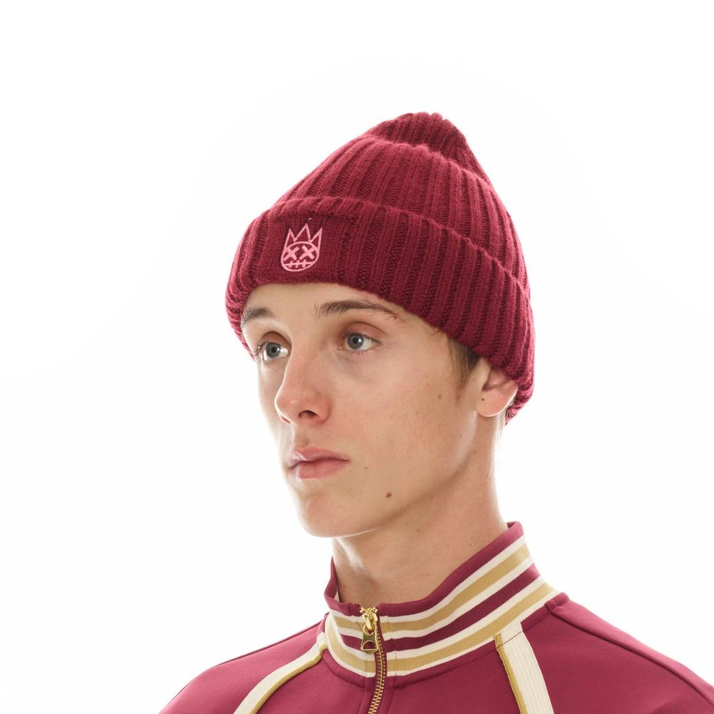 Cult Of Individuality Knit Hat With Clean 2 Tone Shimuchan Logo In Cabernet 2
