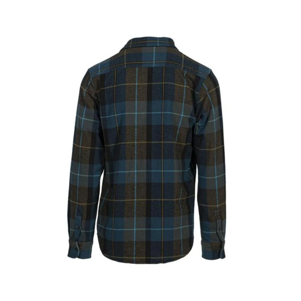 Schott Plaid Cotton Flannel Shirt In Blue/green 2