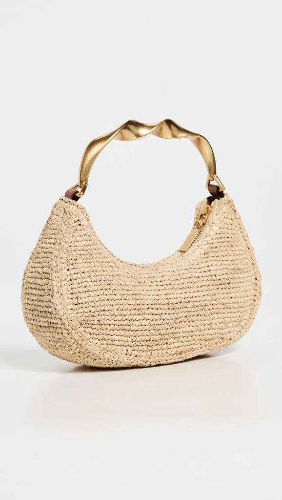 SIMKHAI Nixi Twist Handle Raffia Hobo Bag 3