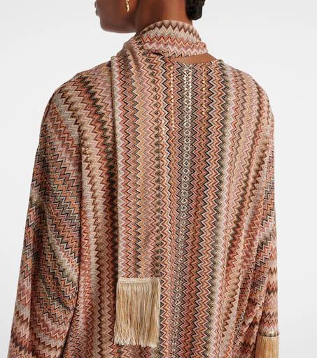 Missoni Zigzag sequined fringed lamé kaftan 7
