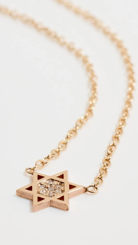 Zoe Chicco 14k Midi Star of David Necklace 4