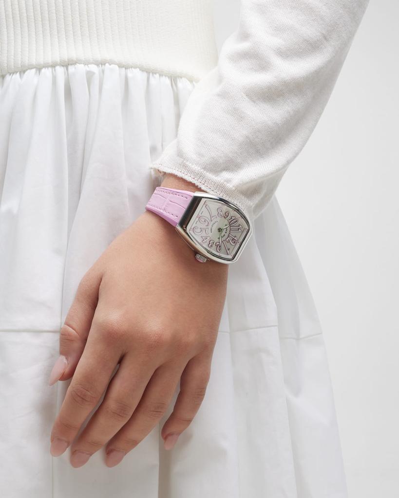 Franck Muller 35mm Lady Vanguard Watch with Pink Alligator Strap