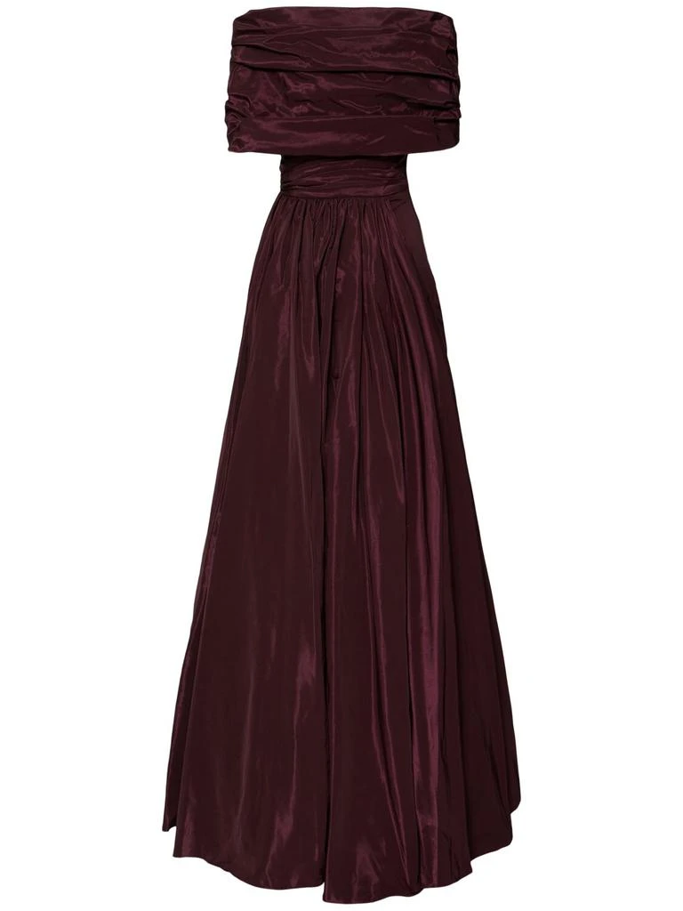 Zuhair Murad Off-shoulder Draped Faille Long Dress 3
