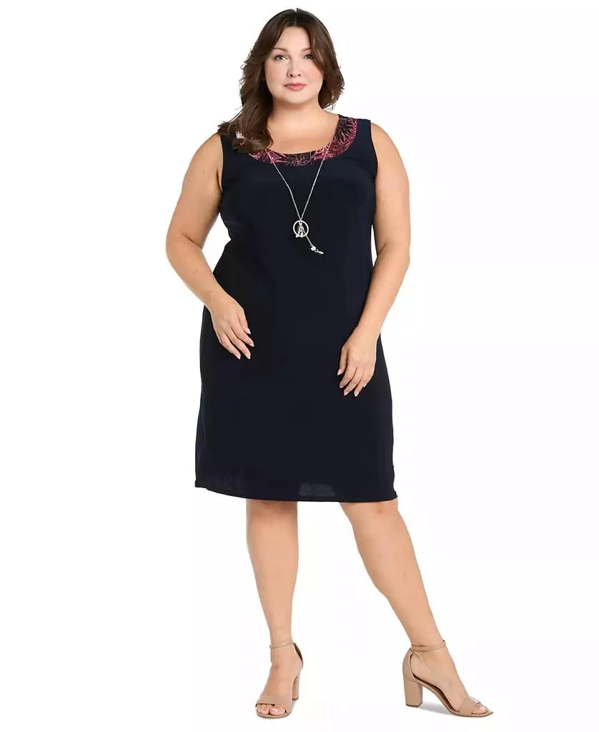 R & M Richards Plus Size Neck-Sheath Dress & Chiffon Jacket 5