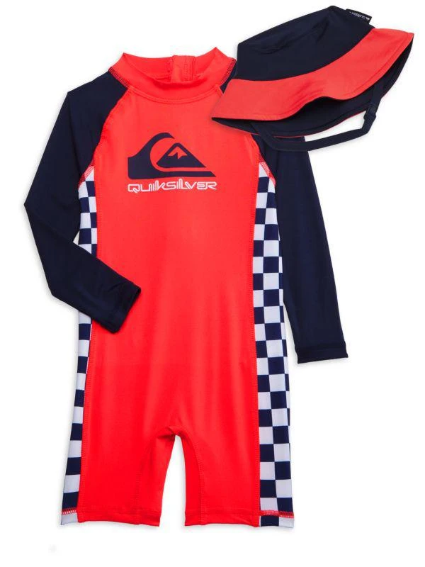 Quiksilver Baby Boy's 2-Piece Rashguard & Hat Set 1
