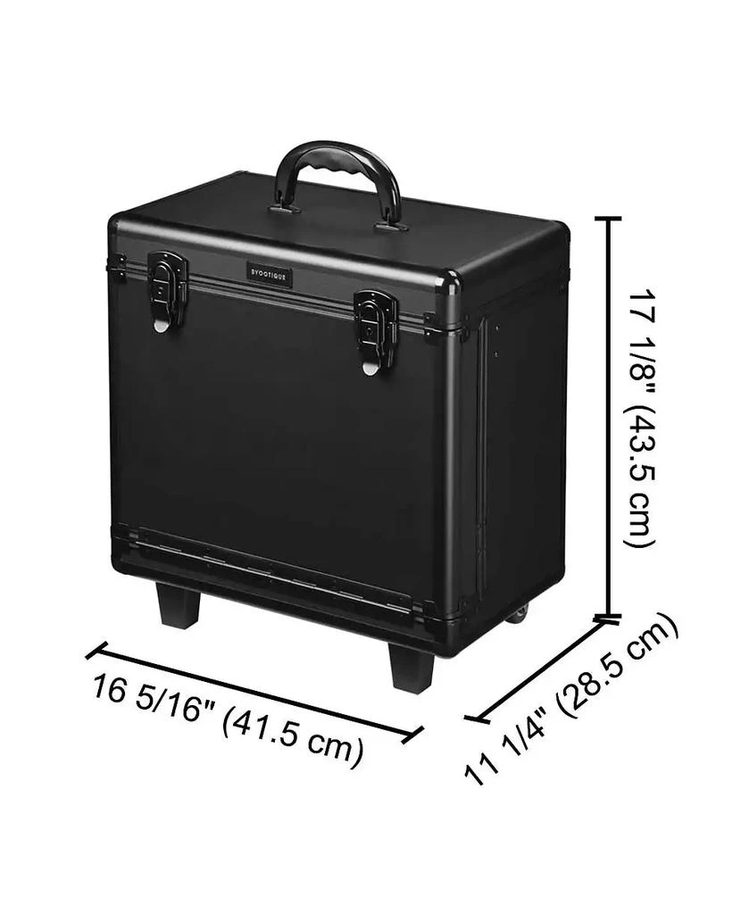 Byootique PVC Hair Makeup Train Case Baber Salon Clipper Trimmer Tool Appliance Box Black 7