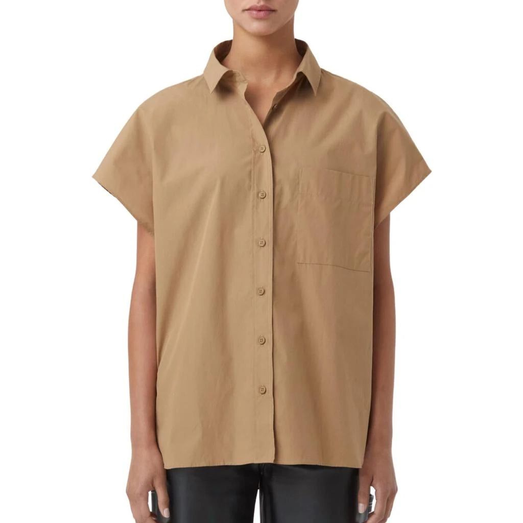 CLOSED Short Sleeve Blouse In Nutmeg 1