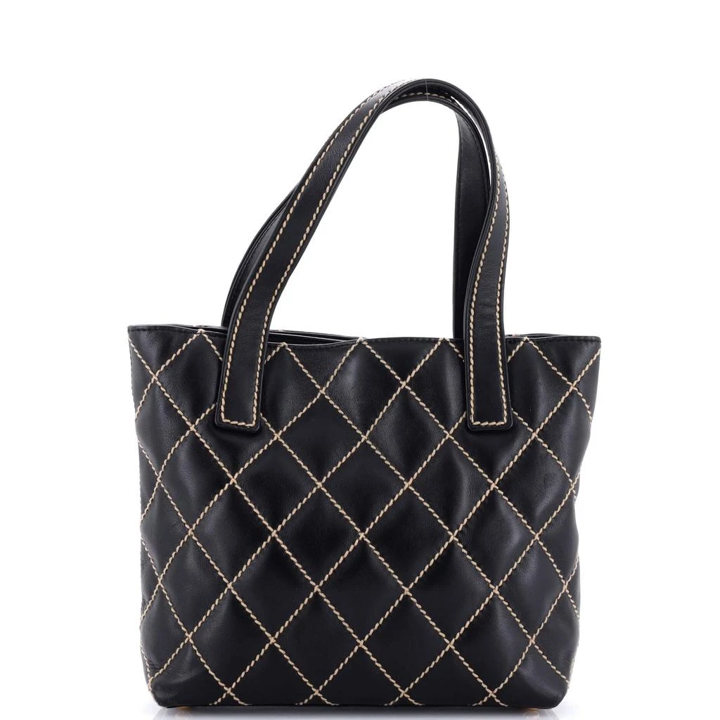 Chanel Surpique Tote Quilted Leather Small 4