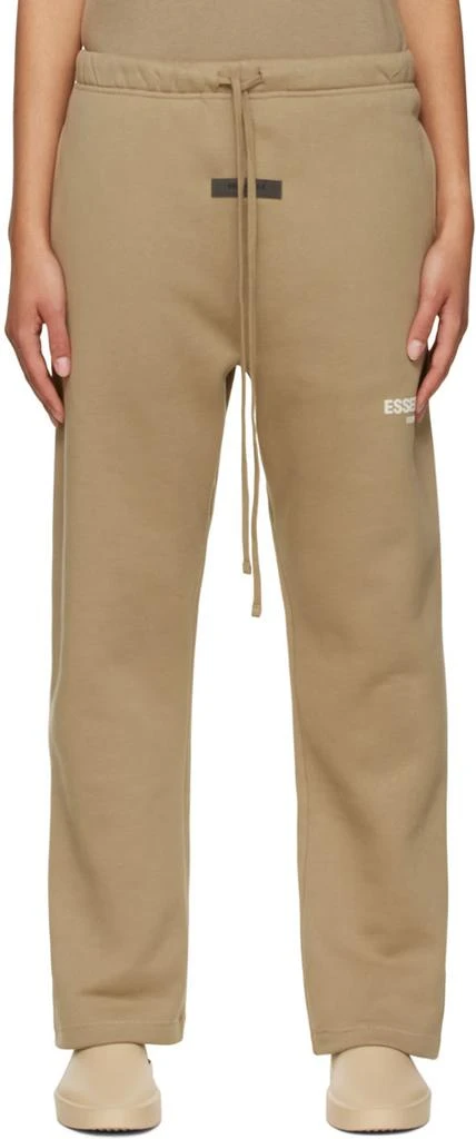 Essentials Tan Cotton Lounge Pants 1