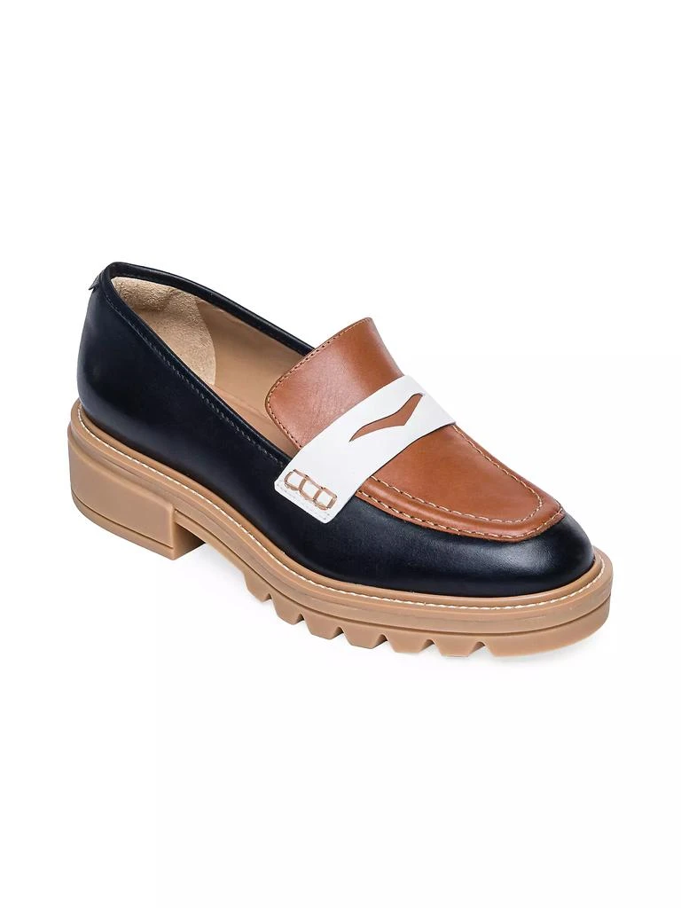 Bernardo Chandler Multi Leather Lug Sole Loafers 2