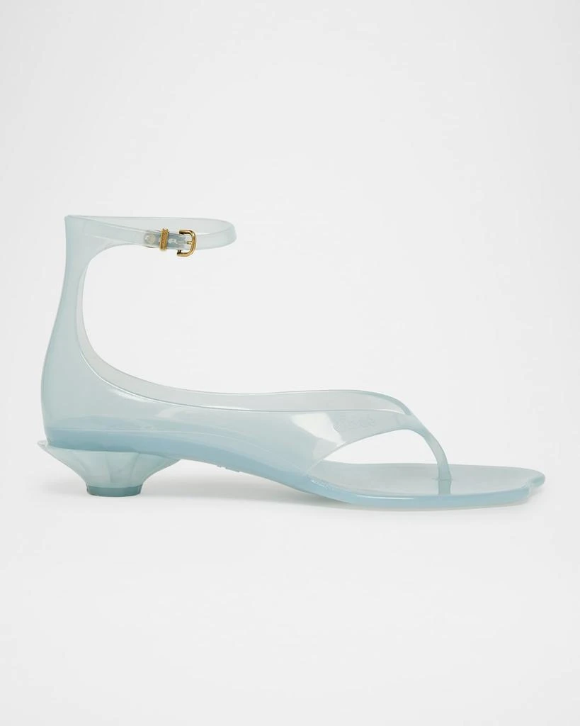 Chloé Jelly Thong Ankle-Strap Sandals 1