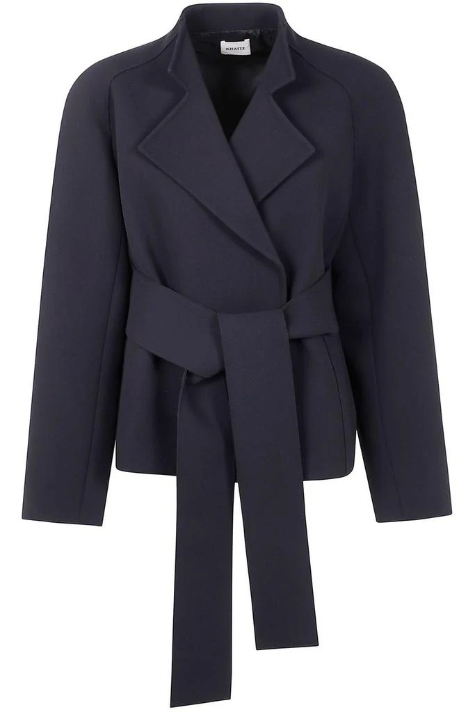 Khaite Khaite Edith Long-Sleeved Belted Jacket from Cettire