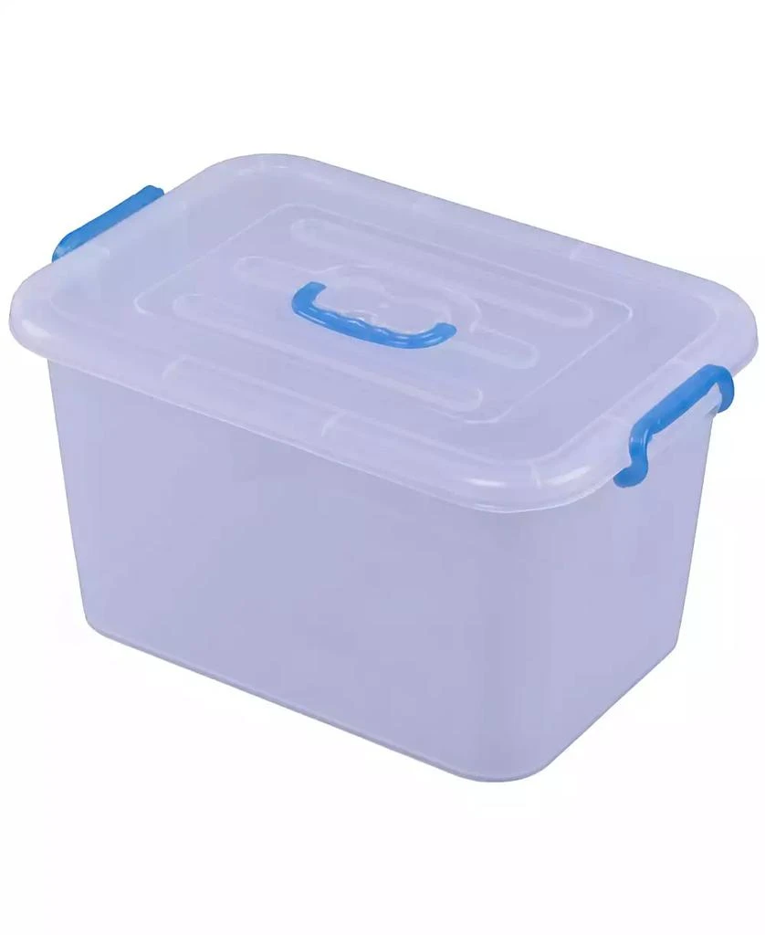Basicwise Vintiquewise Large Clear Storage Container with Lid and Handles