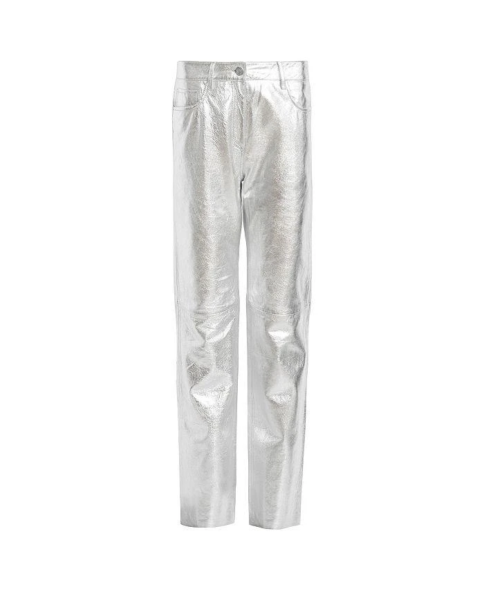 ALL SAINTS Saige Leather Foil Pants 6