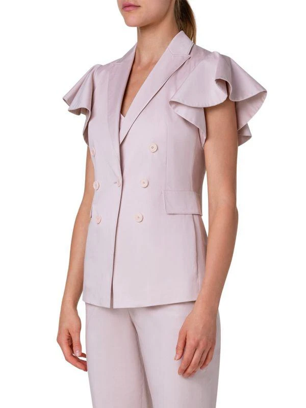 Akris Double-Breasted Flutter Sleeve Blazer 3