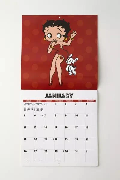Urban Outfitters Betty Boop 2025 Wall Calendar 2
