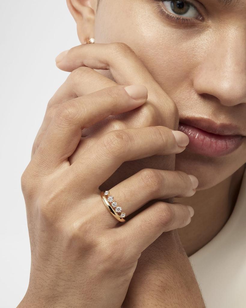 Hearts On Fire 18K Yellow Gold Barre Floating Diamond Ring