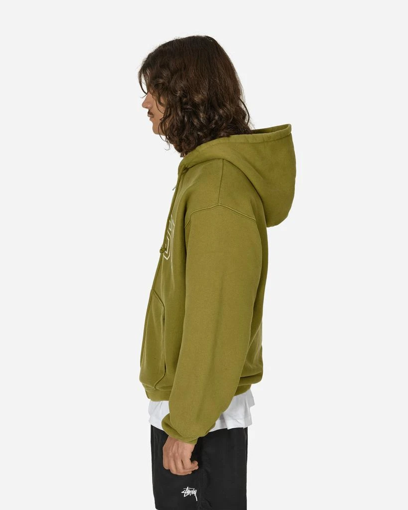 STUSSY Outline Zip Hoodie Olive 2