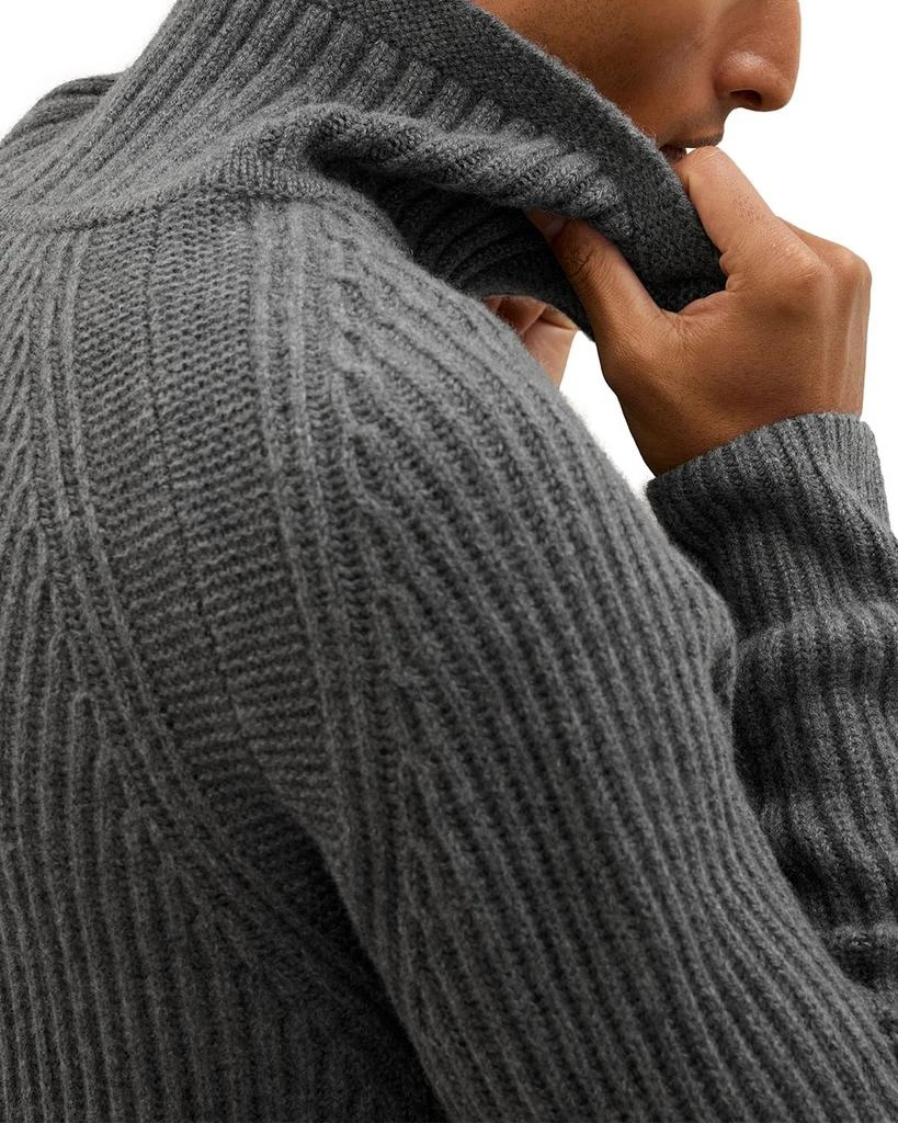 REISS Half Zip Cashmere Funnel Sweater 3