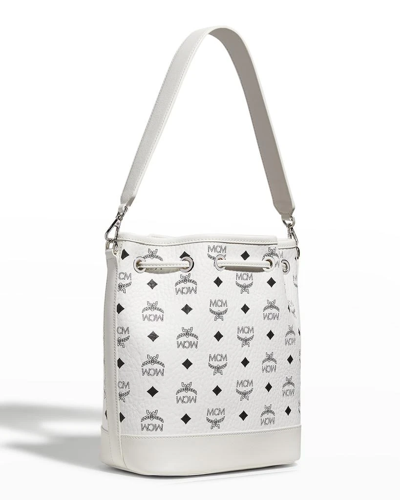 MCM Dessau Medium Monogram Drawstring Bucket Bag 3