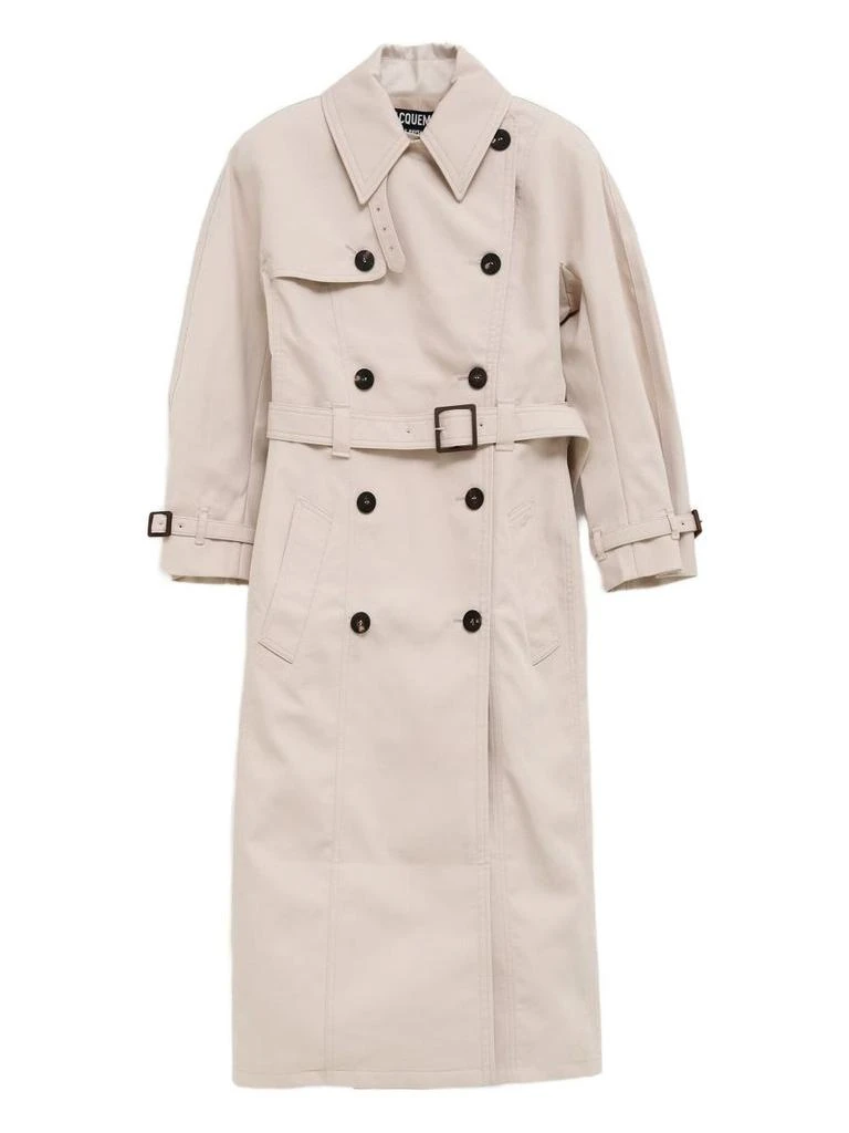 Jacquemus Belted Long Beige Trench Coat