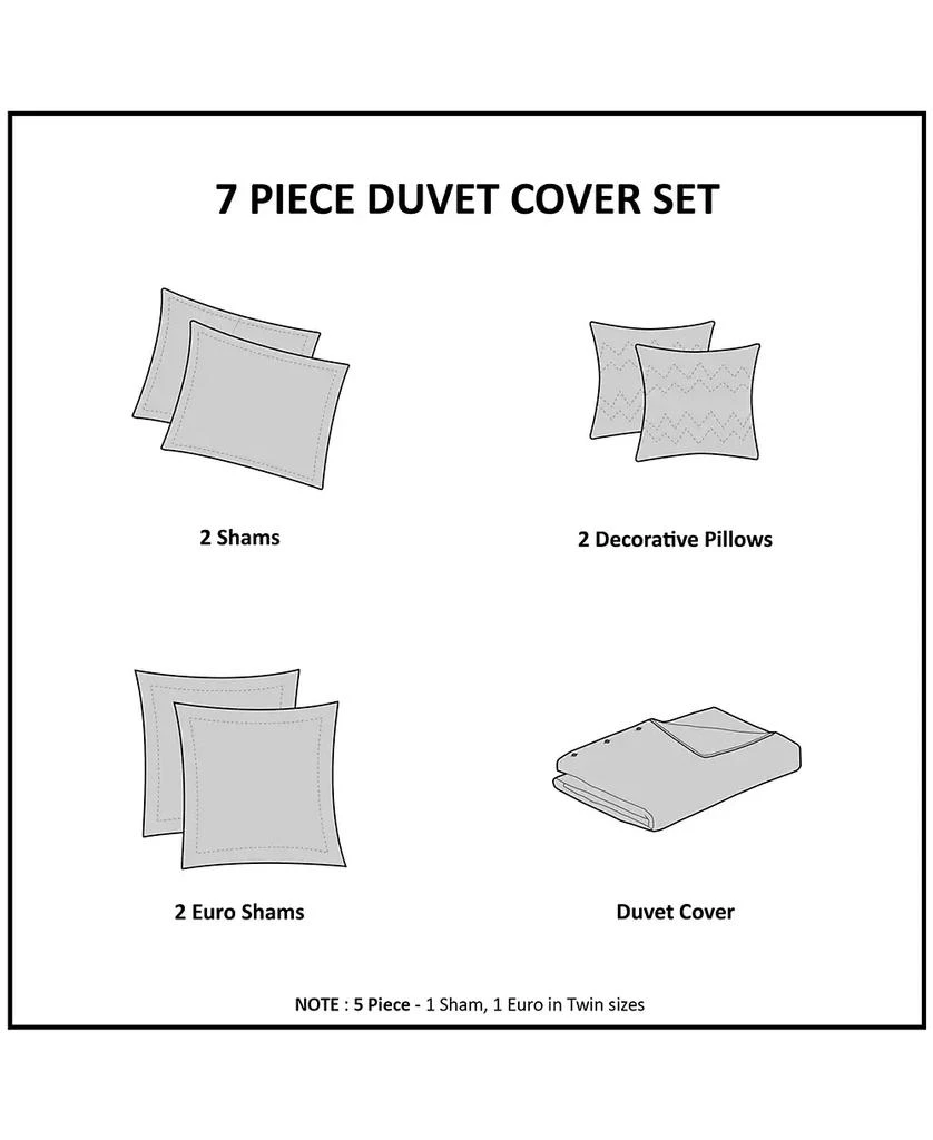 Urban Habitat Brooklyn Jacquard Cotton 5-Pc. Duvet Cover Set 14