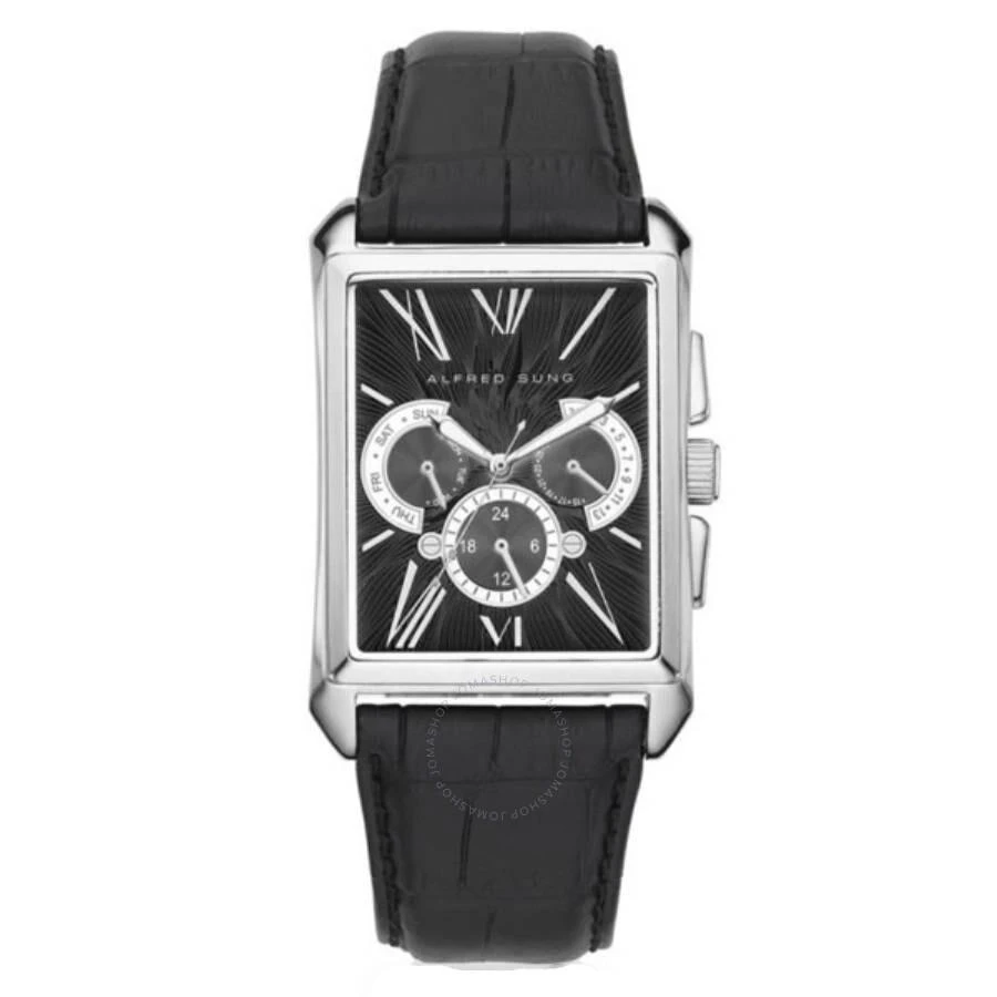 Alfred Sung Portfolio Quartz Black Dial Watch AS3402SL-1A 1