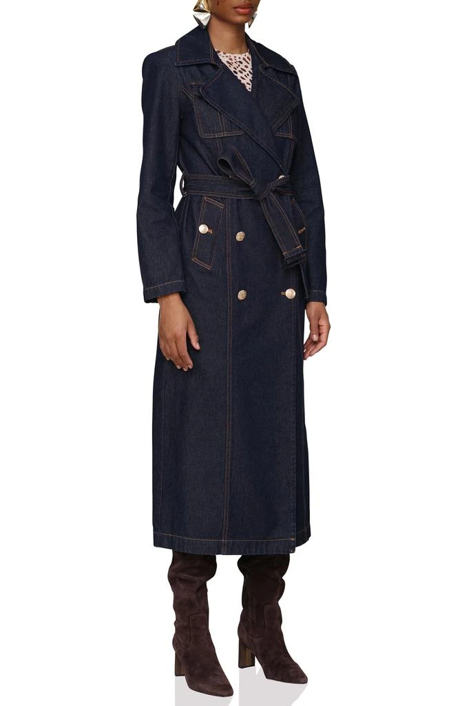 Avec Les Filles Belted Utility Denim Trench Coat 4