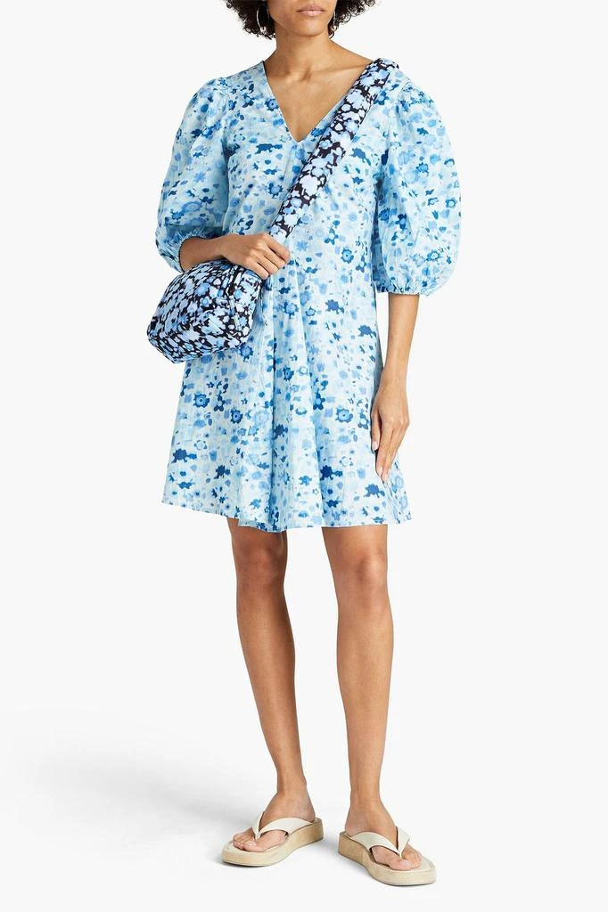 Ganni Printed cotton-poplin mini dress 4