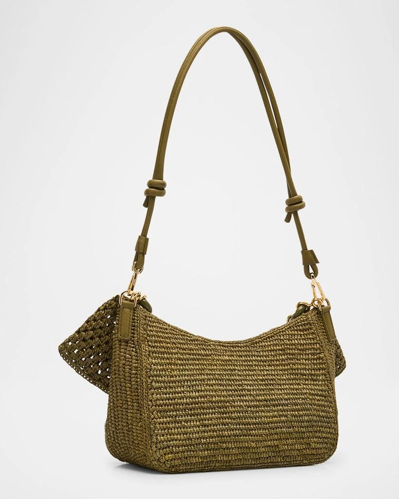 Loewe x Paula’s Ibiza  Ola Small Shoulder Bag in Raffia and Leather 3