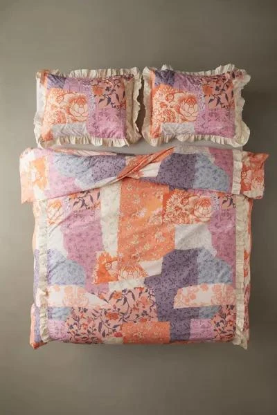 Urban Outfitters Floral Patchwork Ruffle Duvet Cover 3