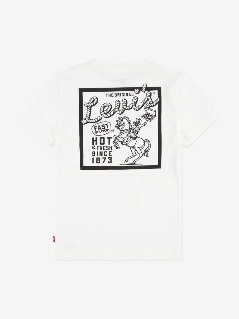 Levi's Levi's Boys Pizza Delivery Cowboy T-Shirt in Ivory 2