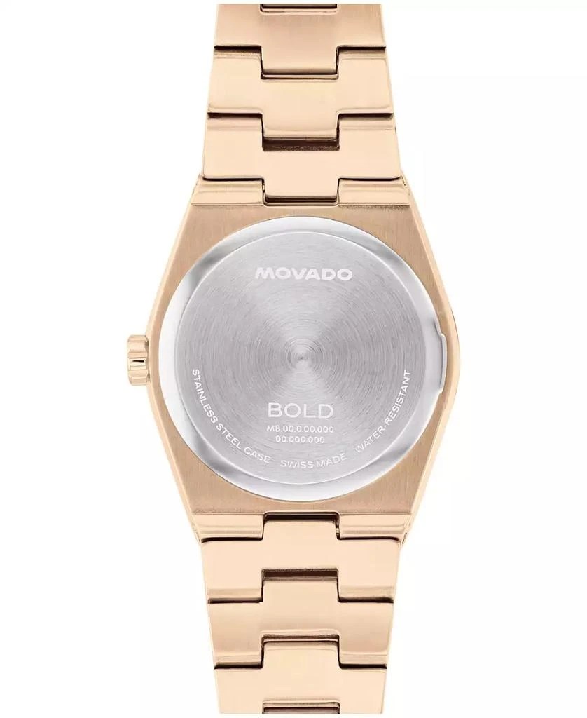Movado Women's Bold Quest Swiss Quartz Ionic Plated Light Rose Gold Steel Watch, 28mm 3