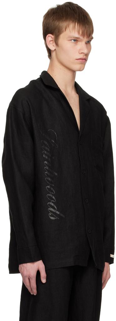 Saintwoods Black Patch Pocket Shirt