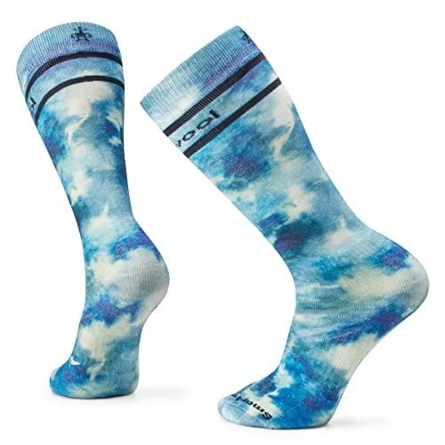 SmartWool Smartwool Ski Full Cushion Over the Calf Groovy Tie Dye Print Socks for Men and Women