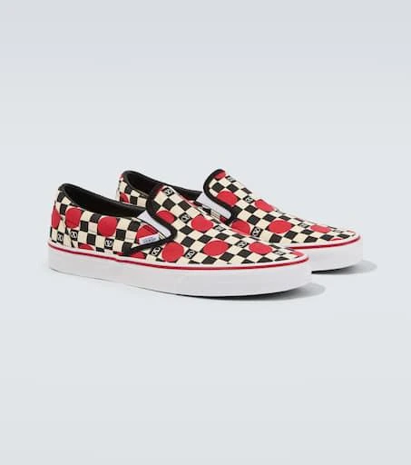 Valentino x Vans VLogo canvas slip-on shoes 5