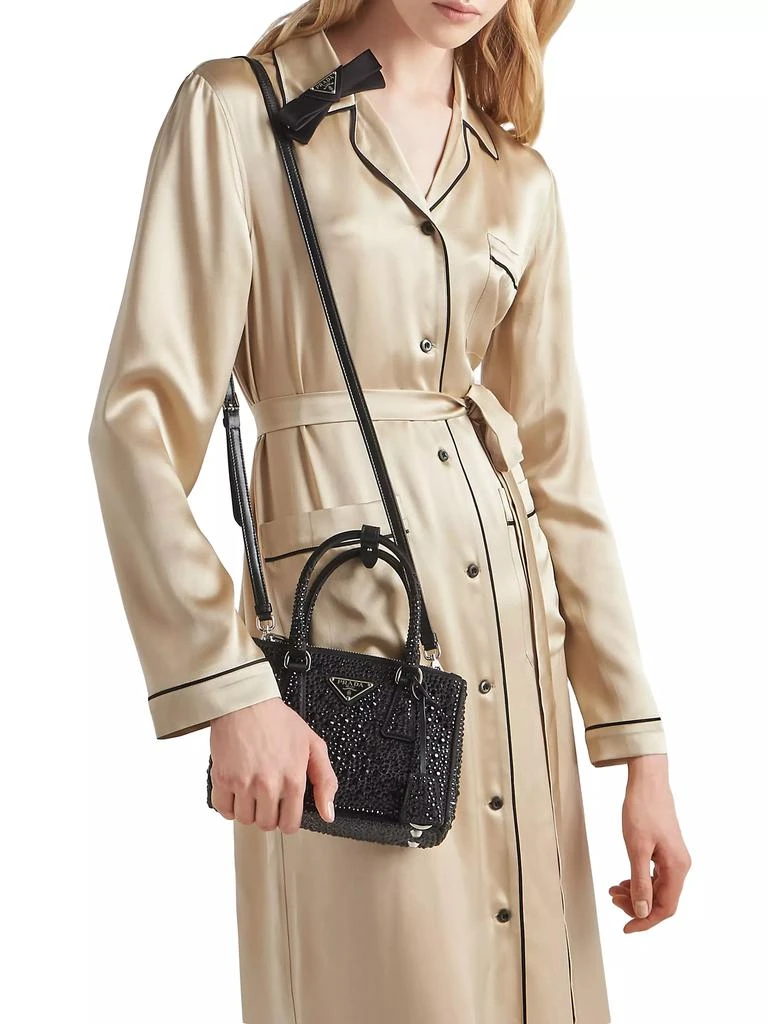 Prada Galleria Satin Mini Bag with Crystals 7