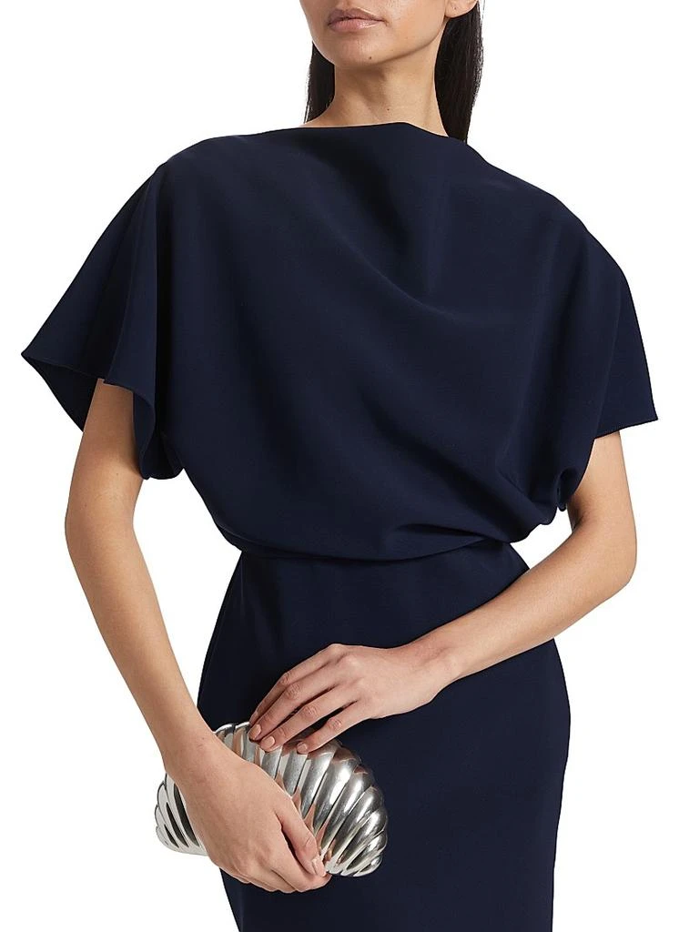 Amsale Draped Crêpe Cocktail Dress 6