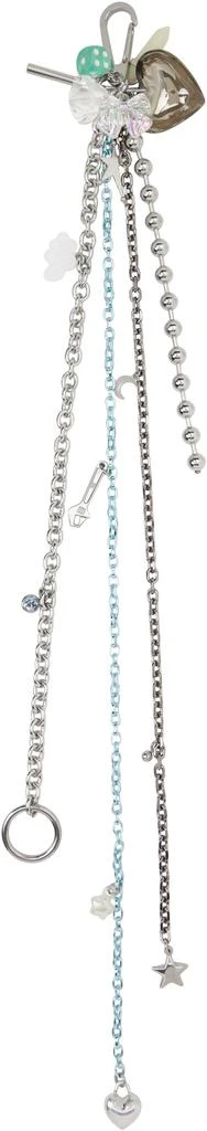 Marland Backus Silver 
Blue Cyber Keychain