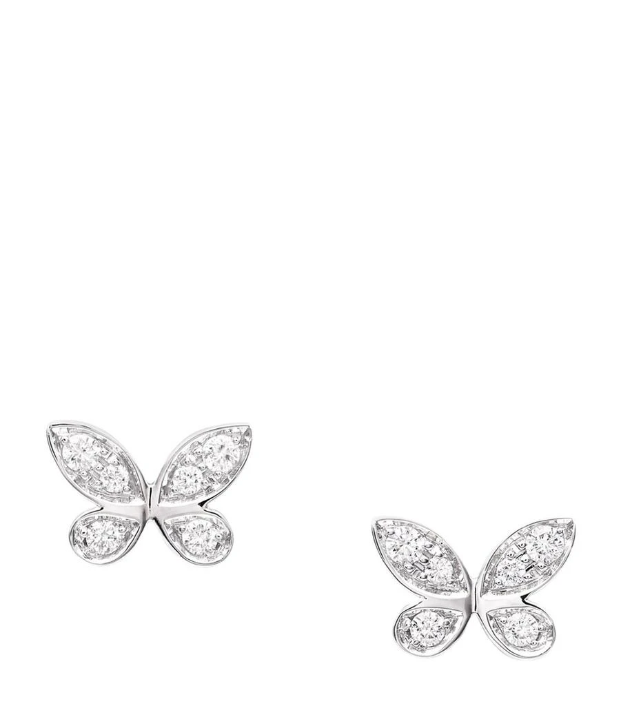 Graff White Gold and Diamond Butterfly Stud Earrings 1