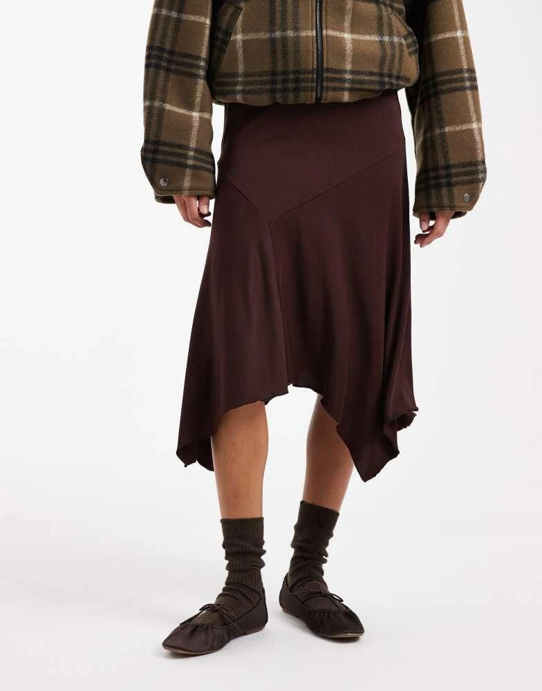Cotton On Cotton On sandy midi skirt in dark oak 2